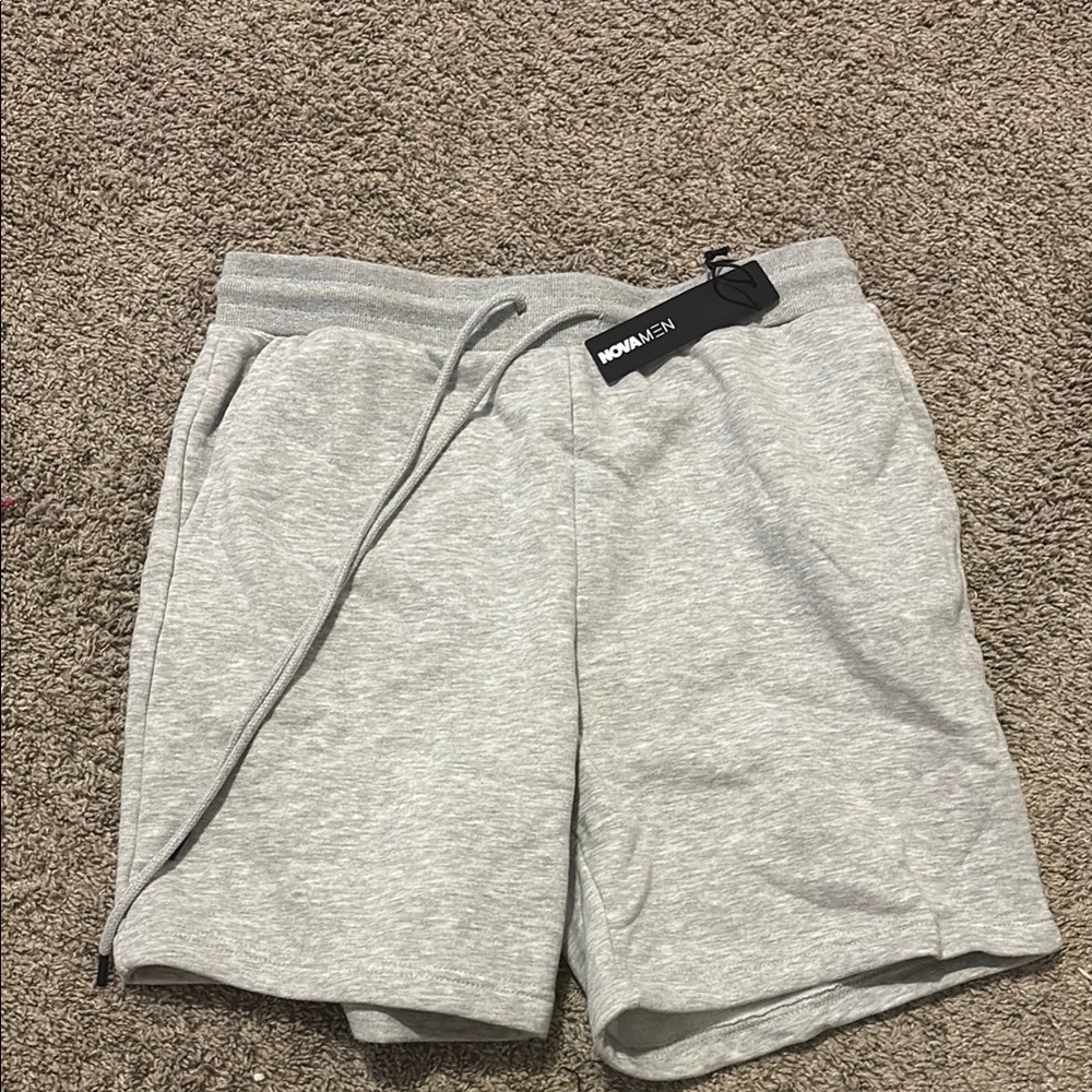Fashion Nova Men's Light Gray Athletic Shorts